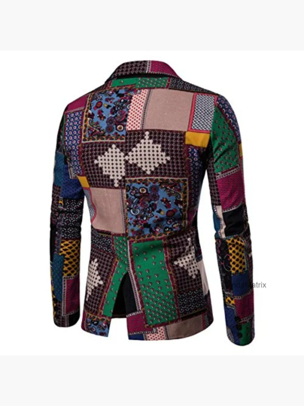 Floral Printed Two Button Casual Blazer Sport Coat